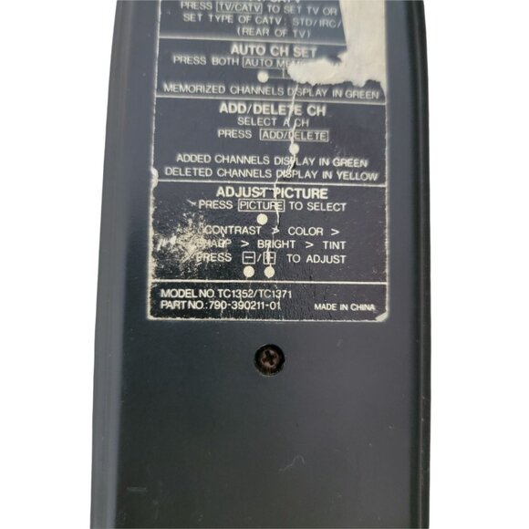 Genuine Emerson TV Remote Control TC1352 TC1371 Tested and Works - Picture 3 of 3